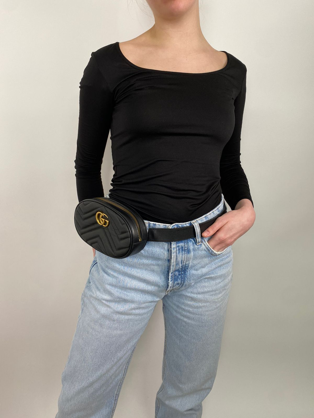Сумка Gucci GG Marmont Belt Bag Matelasse Leather
