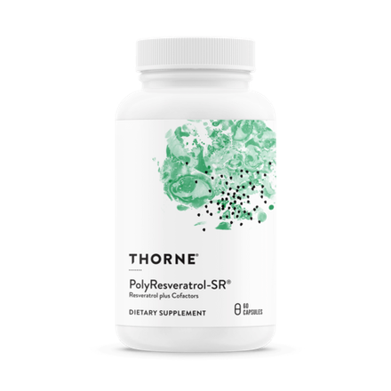 Thorne Research, Транс-ресвератрол, PolyResveratrol-SR, 60 капсул