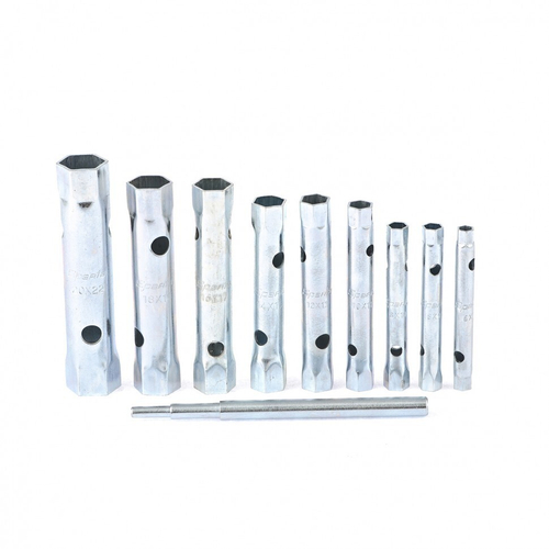 Набор ключей-трубок торцевых, 6-22мм, вороток, оцинк. 9шт SPARTA