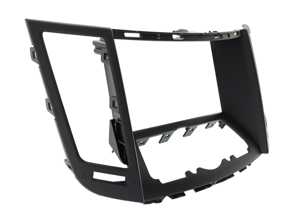 Комплект рамки с разъёмами 9" Infiniti QX70, FX35, FX37, FX50, FX30d (S51) 2008-2018 глубокая черный мат - Car-Smart 9673F2BL