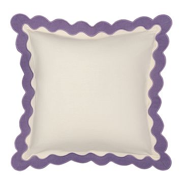 Чехол на подушку с контрастным кантом сиреневого цвета из коллекции trendy ruffles, 40х40 см