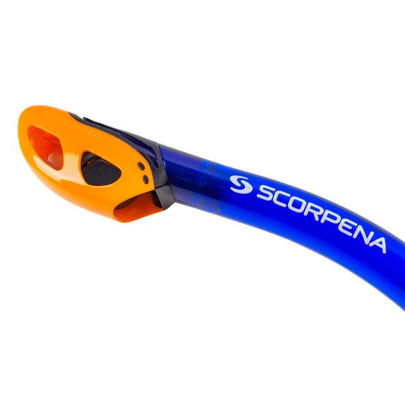 Трубка Scorpena K4 c двумя клапанами синяя