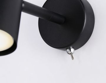 Настенный светильник с выключателем и сменной лампой 1*GU10 TA13184 BK черный D60*L120*H150 Techno Spot Move Ambrella