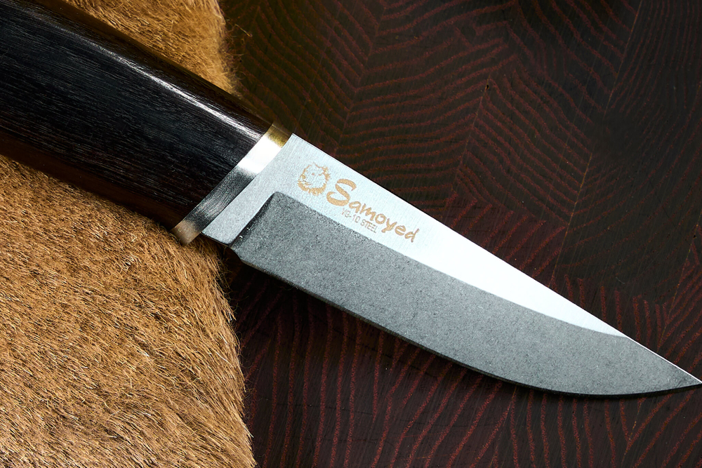 Туристический нож Samoyed VG-10 Граб StoneWash