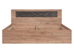 Двуспальная кровать Taika 160х200 дуб золотой / камень темный