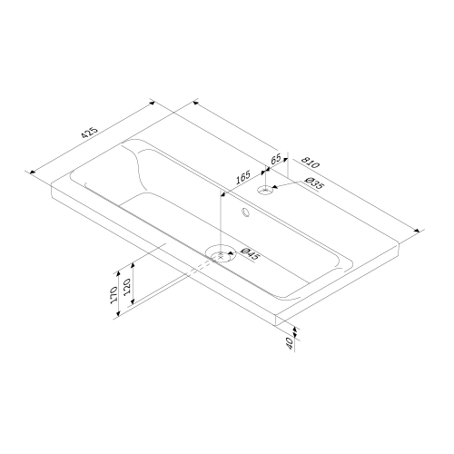 Раковина мебельная, керамическая, 80 см, встраиваемая AM.PM Gem M90WCC0802WG