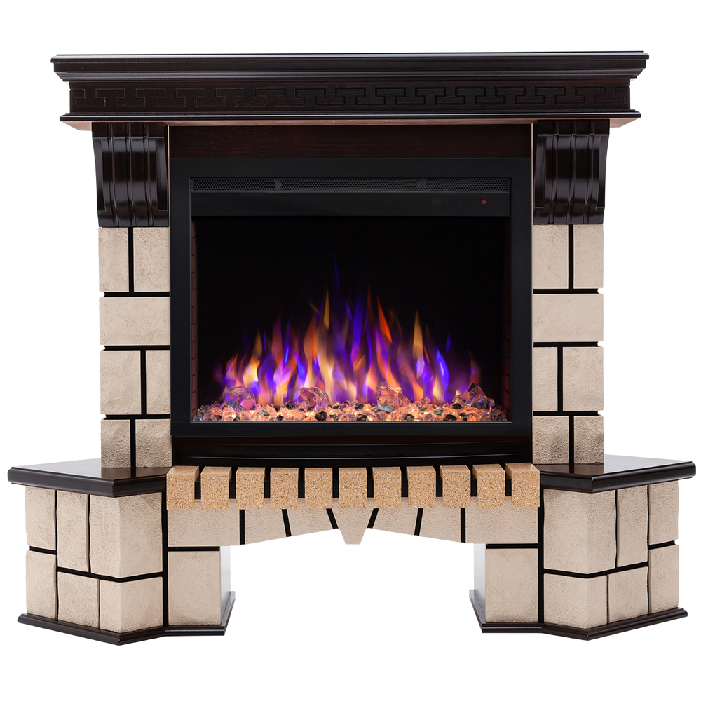 Каминокомплект Real Flame Stone Corner 25/25,5 AO с очагом Saphir 25,5 (угловой)