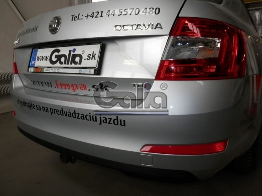 Фаркоп оцинкованный Galia S105C для Skoda Octavia седан/универсал 2013-(паспорт и сертификат в комплекте)(без электрики)