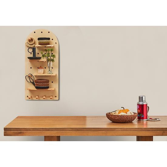 Пегборд shely, 38х80 см, светлое дерево