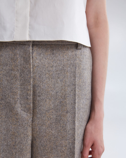 Брюки из смесового кашемира Лоро Пиана елочка