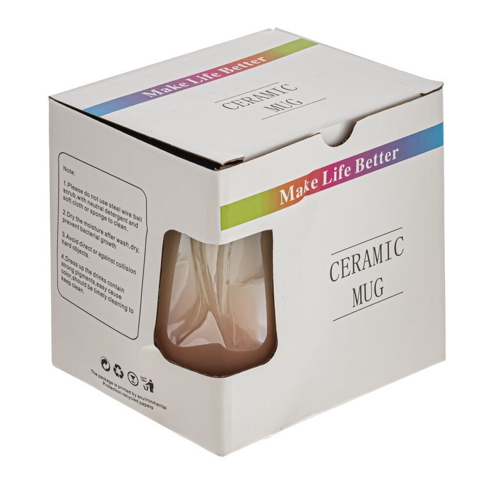 GAEM Кружка с крышкой, 400 мл, L8 W8 H9 см, 4в.