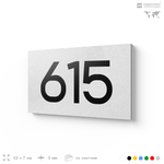Номер на дверь 615, табличка на дверь для офиса, квартиры, кабинета, аудитории, склада, белая 120х70 мм, Айдентика Технолоджи