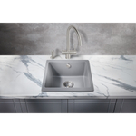 Мойка для кухни MILACIO Leon 45 Cuarzo MC.77093, серый металлик