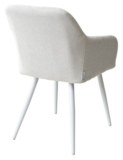 Стул BRANDY WZ2042-18 белая галька, фактурный велюр/ белый каркас