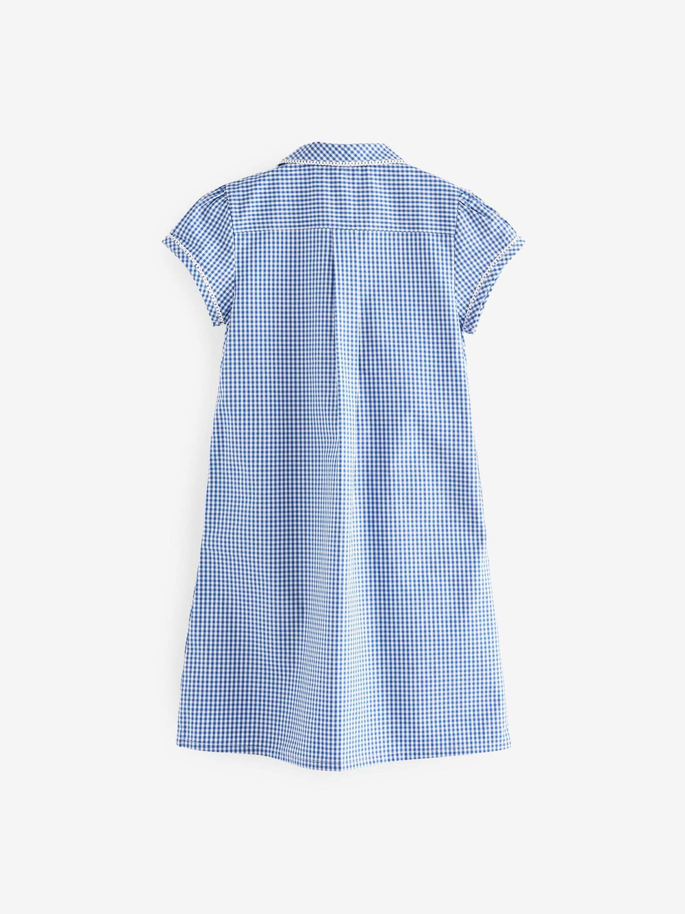 Платье школьное для девочки Next C19-763, Голубой, Белый