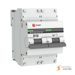 Автоматический выключатель 2P 10А (D) 10kA ВА 47-100 EKF PROxima
