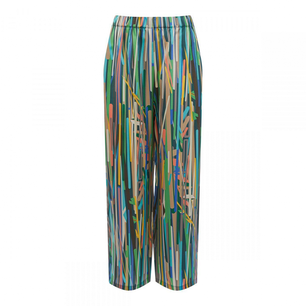 Брюки женские Mollen многоцветные с узором полоски