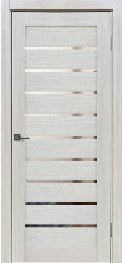 Межкомнатная дверь X-2 / Цвет тон Белая лиственница / Зеркало / Двери Верда