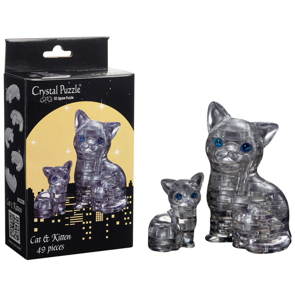 Пазл 3D Crystal puzzle "Кошка черная", картонная коробка И
