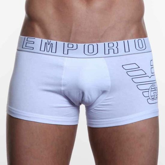 Мужские трусы боксеры белые Emporio Armani Eagle White Boxer