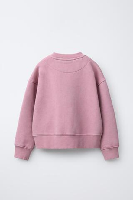 ZARA ТОЛСТОВКА С НАШИВКАМИ, РОЗОВЫЙ