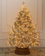 Заснеженная елка с гирляндой «Швейцарская» (Литая хвоя) 3 м