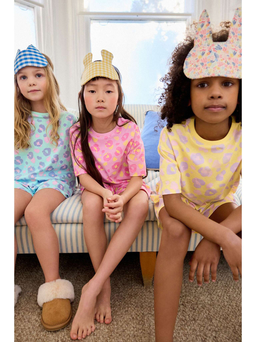 Пижама для девочки Next N59-623, 3 шт., Розовый, Голубой, Светло-желтый