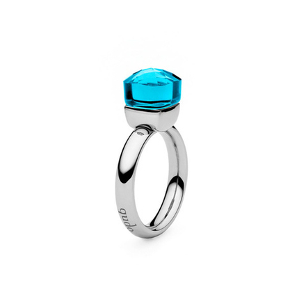 Кольцо Qudo Firenze dark aquamarine 17.2 мм 610897/17.2 BL/S