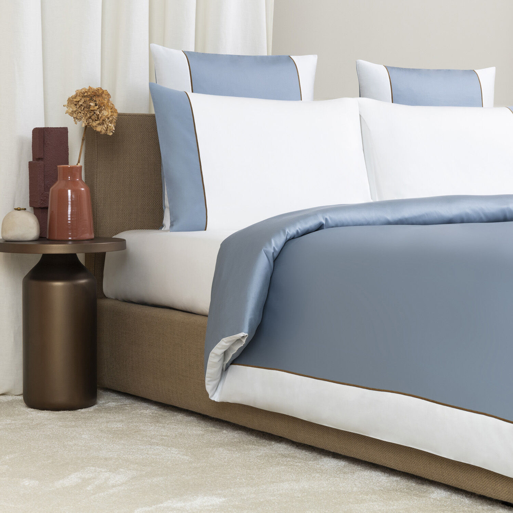 Постельное белье Frette Colour Block Dusty Azure/Milk (240 x 220 см)
