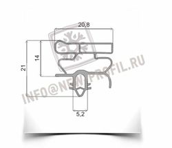 Уплотнитель для холодильника Electrolux ENB 38400W8 х.к. 1175*570 мм(010 АНАЛОГ)