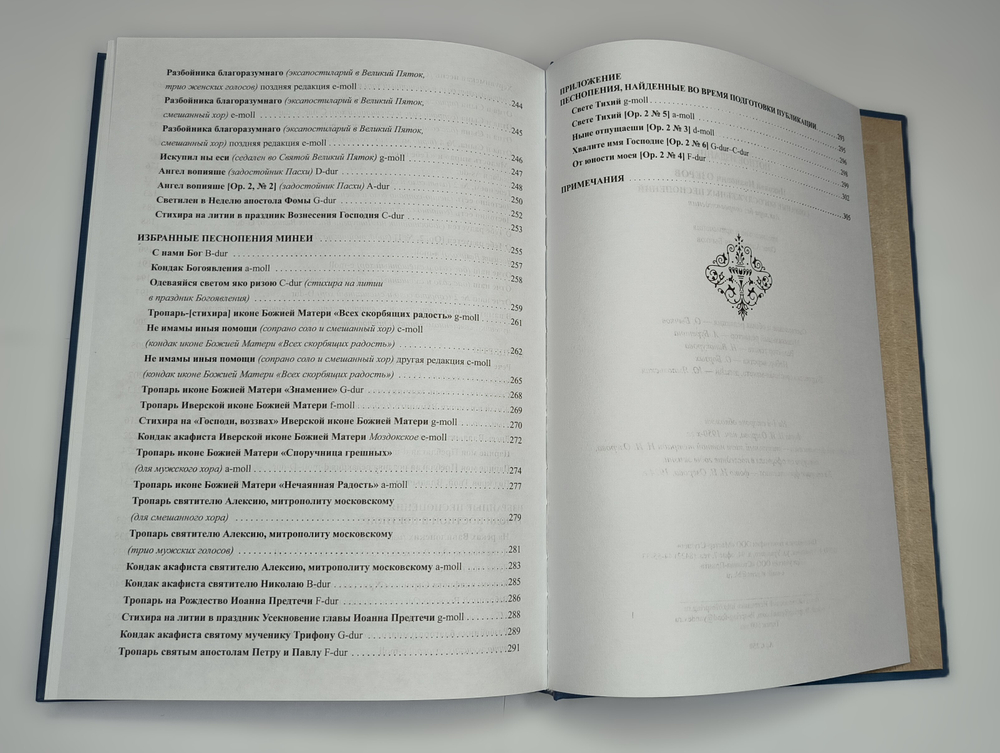 №250 ОЗЕРОВ Николай Иванович. Собрание богослужебных песнопений: для хора без сопровождения.