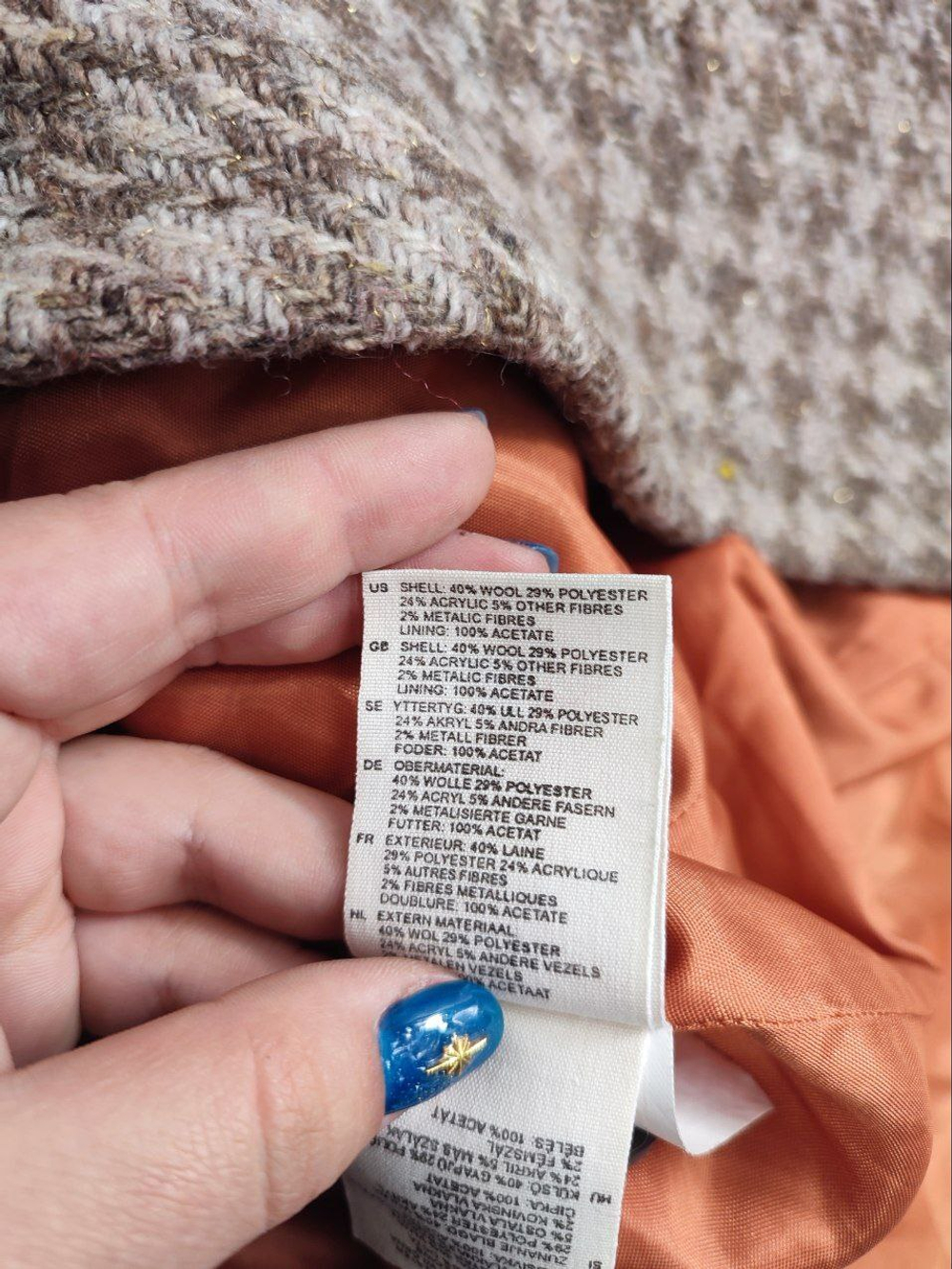 Пальто H&M с шерстью 46 размер