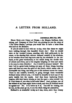 Hans Brinker; or, The silver skates, a story of life in Holland | Dodge Mary Mapes