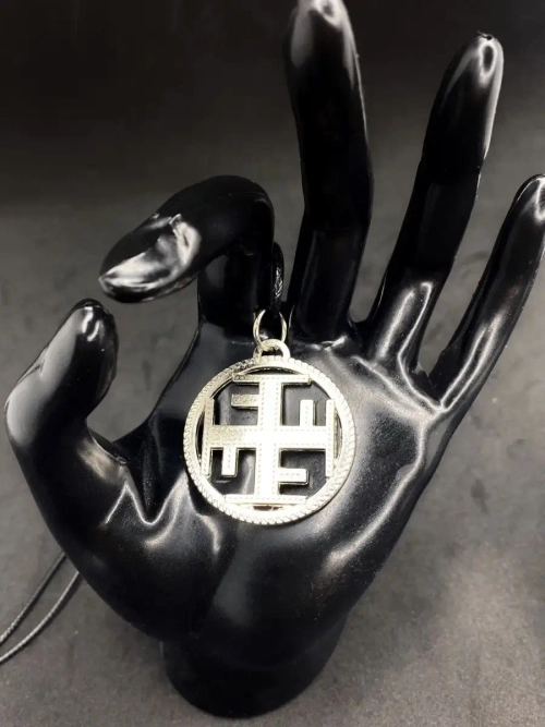 Защитный магический славянский кулон оберег Ратиборец сталь