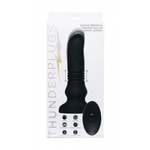 Вибромассажер с фрикциями XR Brands Silicone Vibrating & Thrusting Plug with Remote Control, 17,1х4.6 см, черный