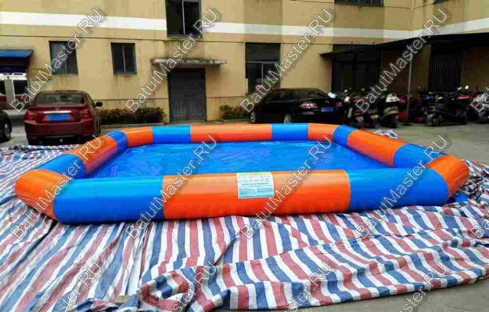 Прямоугольный надувной бассейн "Полосатик" 6*6*0.65 м