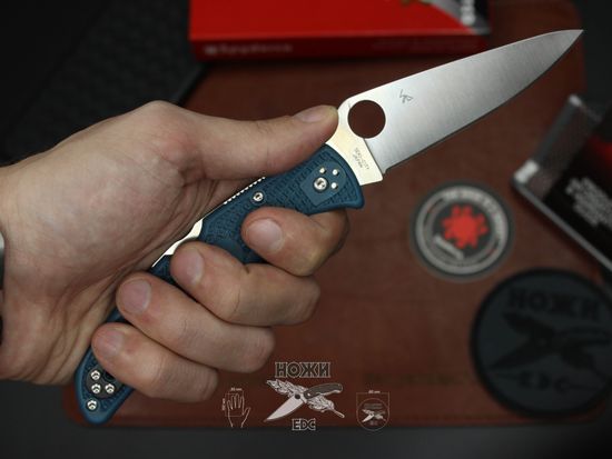 Складной нож Spyderco Endura 4 10FPK390 c клинком из стали Bohler K390 Microclean, рукоять FRN