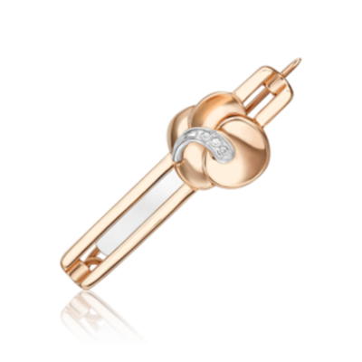 Брошь из комбинированного золота c бриллиантами Артикул: 04-0271-00-101-1111