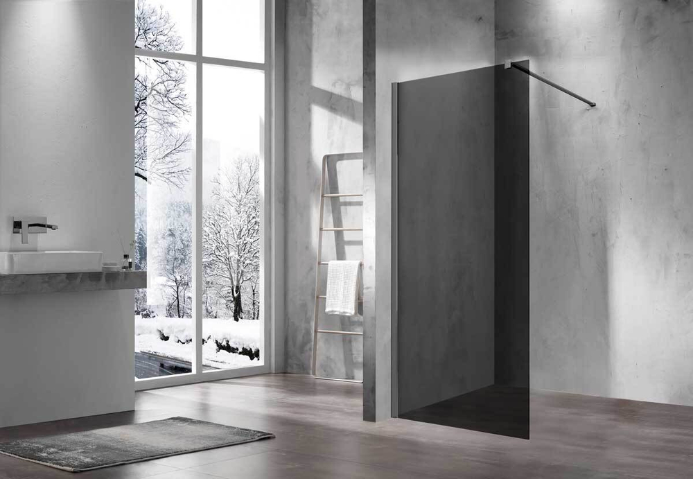 Душевая перегородка Walk-In VSW-1H800CGGM, 800*2000, вороненая сталь, стекло тонированное