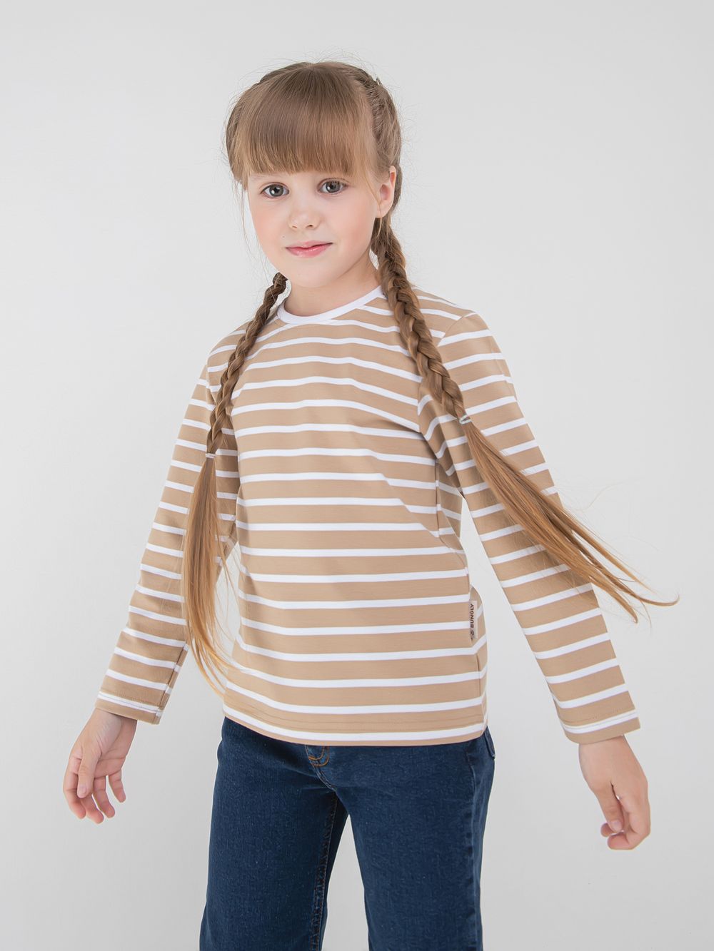 Лонгслив "Полоска Песок"