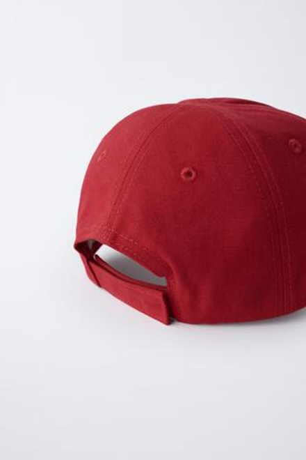 ZARA КЕПКА VARSITY, КРАСНЫЙ
