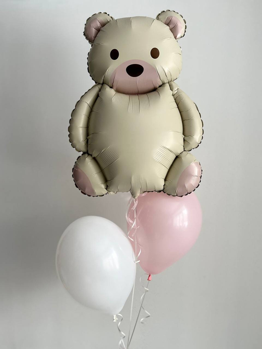 Воздушные гелиевые шарики с доставкой по Хабаровску мишка/медведь №4782
