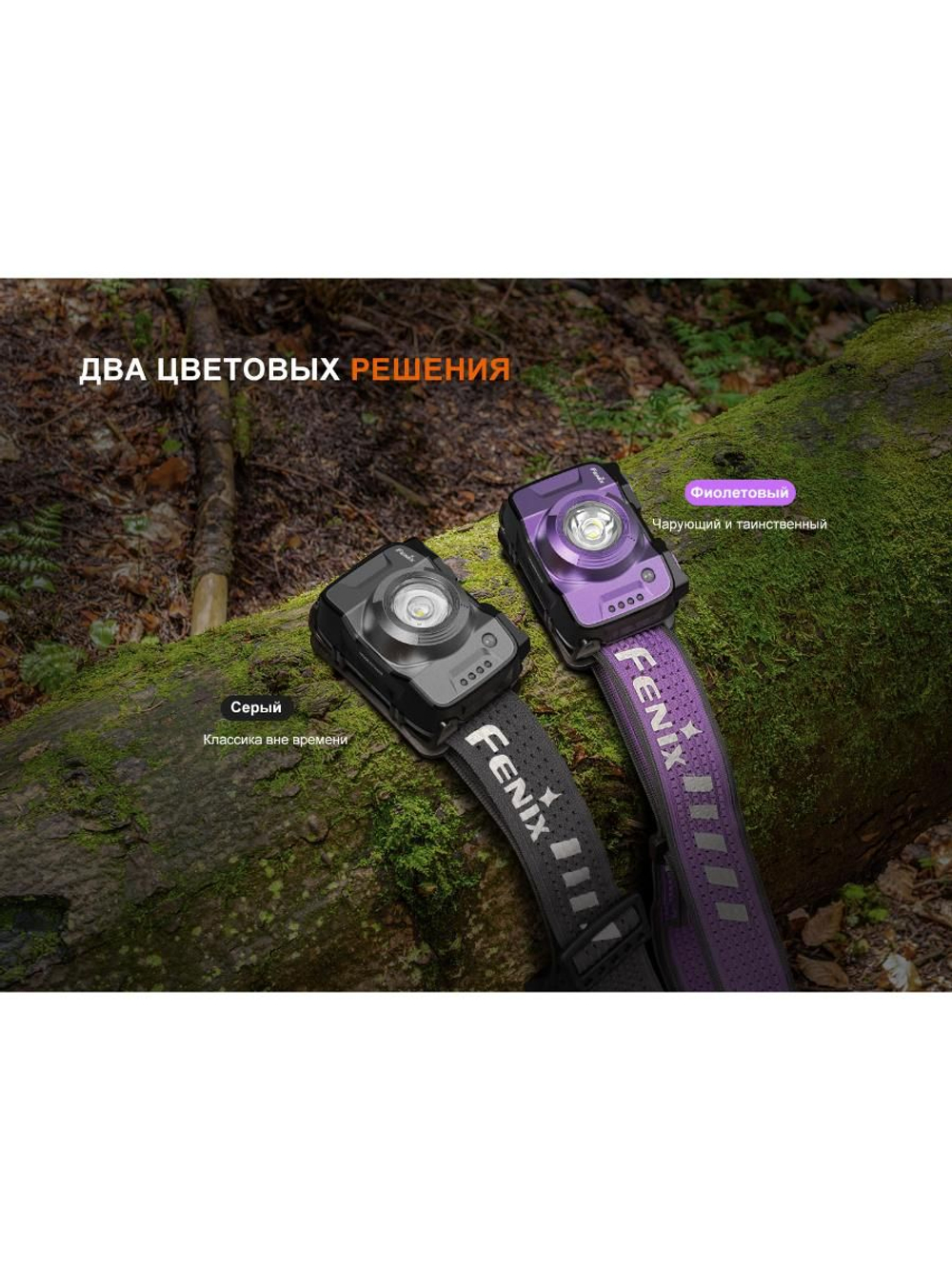 Фонарь Fenix налобный HL12R V2.0 серый 500 люмен