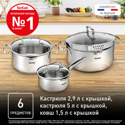 Набор посуды Tefal Duetto+ 6 предметов G719S655