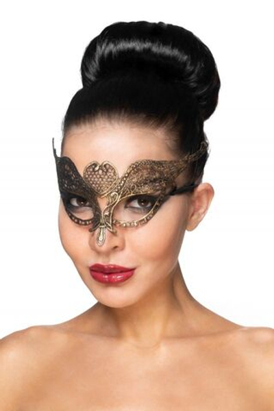 Золотистая карнавальная маска  Поррима