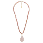 Колье Nature Bijoux, Spiaggia Rosa, с морскими ракушками и розовым кварцем, NB26.1-15-43730 (розовый