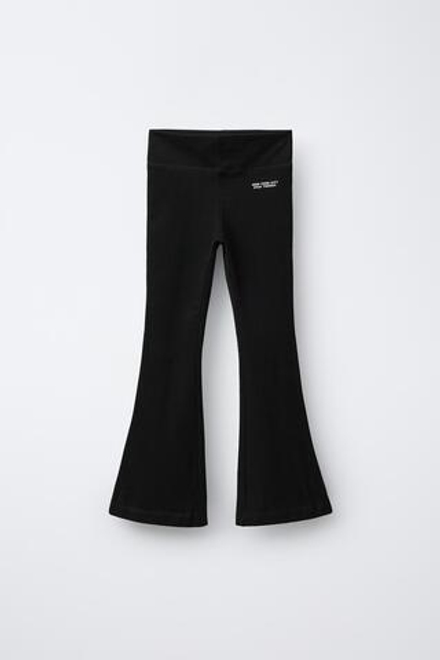 ZARA ЛЕГИНСЫ FLARE, ЧЕРНЫЙ