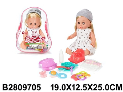 Пупс функциональный с аксесс., рюкзак WZB168-19