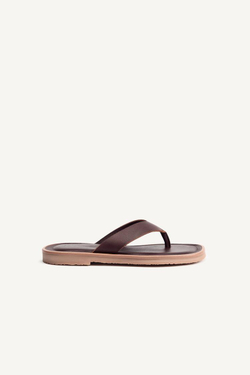 ZARA САНДАЛИИ ИЗ НАТУРАЛЬНОЙ КОЖИ, БОРДОВЫЙ