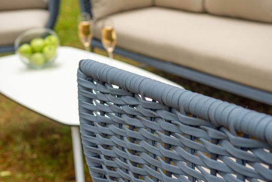 "Фиджи" 5-местная плетеная лаунж-зона цвет синий (KT18-014)